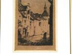 Ets Anton Pieck Muurhuizen Amersfoort Dieventoren 1916, Antiek en Kunst, Kunst | Etsen en Gravures, Ophalen of Verzenden