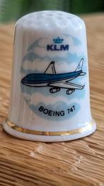 Klm Boeing 747 vingerhoed, Nederland, Ophalen of Verzenden, Zo goed als nieuw, Porselein
