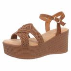 Dames wedge sandalen met sleehakken bruin 36 37 38 39 40 41, Ophalen of Verzenden, Nieuw, Bruin, Sandalen of Muiltjes