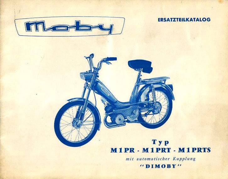 Mobylette M1PR, M1PRT en M1PRTS onderdelenlijst (4312z), Fietsen en Brommers, Handleidingen en Instructieboekjes, Zo goed als nieuw