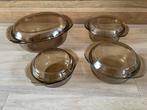 Arcopal France Glazen Overschalen Set, Huis en Inrichting, Keuken | Potten en Pannen, Ophalen, Gebruikt, Glas, Pot, Bus of Blik