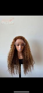 PRUIKEN. LACEWIG HUMAN HAIR HAARSTUK CURLY STRAIGHT, Ophalen of Verzenden, Zo goed als nieuw, Pruik of Haarverlenging