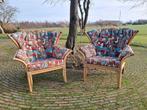 twee rotan vlinderstoelen, Huis en Inrichting, Stoelen, Ophalen, Gebruikt, Twee, Overige kleuren
