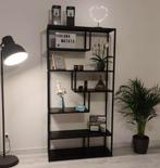 Vakkenkast roomdivider wandmeubel industieel zwart metaal, Huis en Inrichting, Kasten | Wandmeubels, Ophalen, Met plank(en), Gebruikt