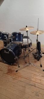 Pearl Junior Drumstel - Blauw, Muziek en Instrumenten, Drumstellen en Slagwerk, Ophalen, Gebruikt, Pearl