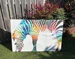Canvas schilderij Zebra watercolor 114x73,5cm, Ophalen