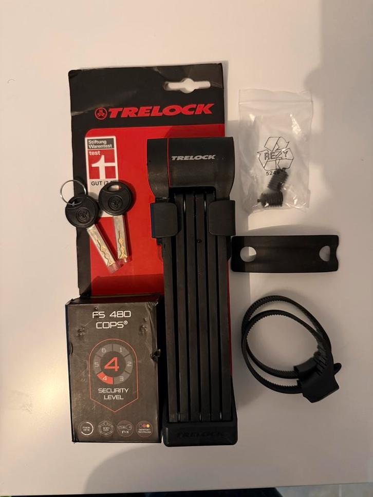 Trelock FS 480 COPS Vouwslot - Nieuwstaat, Fietsen en Brommers, Fietsaccessoires | Fietssloten, Zo goed als nieuw, Vouwslot, Ophalen of Verzenden
