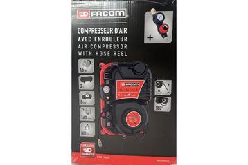 Nieuwe facom muur compressor + slangenhaspel beschikbaar voor biedingen
