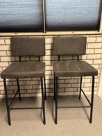 Set van 2 grijze nieuwe barkrukken, 60 tot 90 cm, Nieuw, Ophalen of Verzenden, Metaal