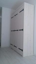 Maatwerk massief houten white/grey wash kasten, Ophalen of Verzenden, Nieuw, 200 cm of meer, 200 cm of meer