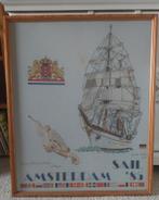Borduurwerk SAIL AMSTERDAM 1985 van Tante Brocante, Ophalen, Gebruikt, Motorboot, Kaart, Foto of Prent