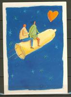 Erotiek Humor Nostalgie Vintage Ansichtkaart f-4a jdu, Verzamelen, Ophalen of Verzenden, 1940 tot 1960, Ongelopen, Overige thema's