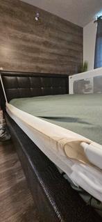 Bed 160x200 kunstleer en opbergruimte, Huis en Inrichting, Slaapkamer | Bedden, Ophalen, Gebruikt, Tweepersoons, 160 cm