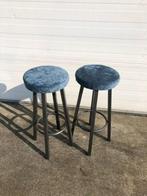 4 stuks Luxe oerdegelijke horeca cafe krukken, Huis en Inrichting, Barkrukken, Ophalen, Met voetsteun, 60 tot 90 cm, Zo goed als nieuw