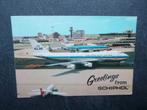 Amsterdam, schiphol KLM vliegtuig 1975, Verzamelen, Verzenden, 1960 tot 1980, Gelopen, Noord-Holland