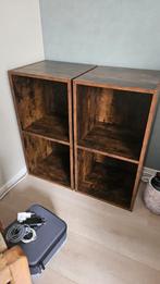 2 houten kastjes , Vinyl lp platen opbergkast walnoot, Ophalen, Minder dan 50 cm, Zo goed als nieuw, Minder dan 100 cm