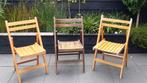 3 retro klapstoelen, Tuin en Terras, Tuinstoelen, Ophalen, Hout