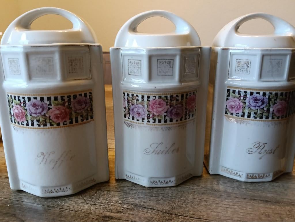 Oude keuken voorraad potten, Ophalen of Verzenden, Gebruikt, Overige materialen, Pot, Bus of Blik