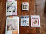 4 kleine borduurpakketjes, servetring, Pooh, boom, baby deco, Hobby en Vrije tijd, Borduren en Borduurmachines, Nieuw, Handborduren