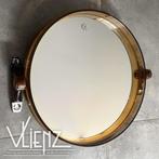 Vintage, Grosfillex spiegel, badkamerspiegel bruin plexiglas, Verzamelen, Retro, Ophalen, Huis en Inrichting