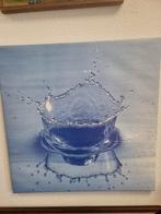 Schilderij waterdruppel, Ophalen, 50 tot 75 cm, Zo goed als nieuw, Schilderij