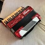 Hohner Bravo III 72 accordeon rood met tas en riemen, Muziek en Instrumenten, Accordeons, Ophalen, Gebruikt, 72-bas, Toetsaccordeon