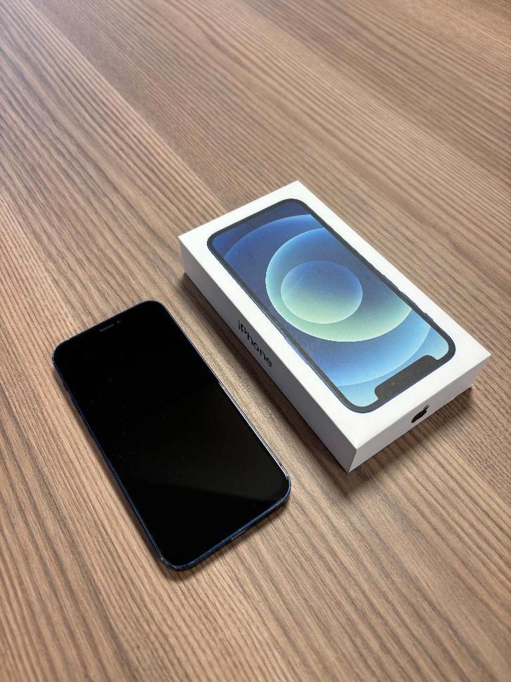 Iphone 12 mini, Blue, 64GB, Telecommunicatie, Mobiele telefoons | Apple iPhone, Gebruikt, 64 GB, Zonder abonnement, Zonder simlock