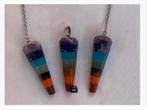 3 x edelsteen Chakra Hanger / Pendel 5 cm, pr.p.stuk, Nieuw, Ophalen of Verzenden, X, X