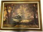M.van Hoppe jaren 50/60 Landschap Herfst, Antiek en Kunst, Kunst | Schilderijen | Klassiek, Ophalen
