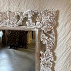 Barok spiegel - Houten lijst Wit - 100 x 70 cm - TTM Wonen, TTM Wonen, Meubels – (Perzische) Tapijten en Woonaccessoires, Nieuw