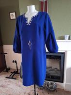 Caroline Biss kobalt blauwe jurk studs 46 gratis verzenden, Kleding | Dames, Maat 46/48 (XL) of groter, Zo goed als nieuw, Knielengte