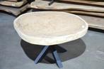 Ronde Suar boomstamtafel - 110- 135 cm-BT172, Ophalen, Nieuw