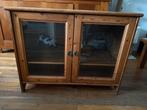 GRATIS Houten Vitrinekast met Glazen Deuren, Huis en Inrichting, Ophalen, Gebruikt, 50 tot 100 cm, Minder dan 100 cm
