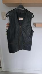 Zwarte leren gilet - Michael Valone, Kleding | Dames, Bodywarmers, Ophalen of Verzenden, Zo goed als nieuw, Zwart