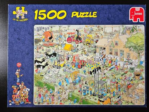 Jan van Haasteren Boerderij bezoek 1500 stukjes, Hobby en Vrije tijd, Denksport en Puzzels, Gebruikt, Legpuzzel, 500 t/m 1500 stukjes
