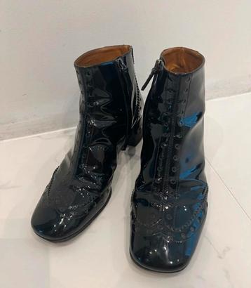 Chloè patent leather black ankle boots 
