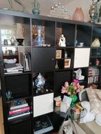 Ikea vakkenkast zwart/2 witte deurtjes Incl 4 boxen, Ophalen, Zo goed als nieuw, 25 tot 50 cm, Minder dan 150 cm