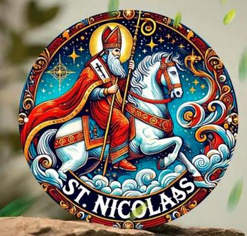 Ijzeren sinterklaas wanddecoratie  beschikbaar voor biedingen