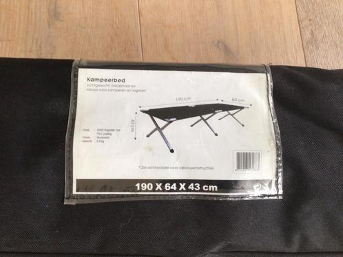Kampeerbed - logeerbed - campingbed zwart of grijs, Caravans en Kamperen, Kampeermeubelen, Zo goed als nieuw, Overige, Ophalen
