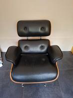 Eames lounge chair replica + Ottoman, Huis en Inrichting, Stoelen, Ophalen, Gebruikt, Zwart, Leer