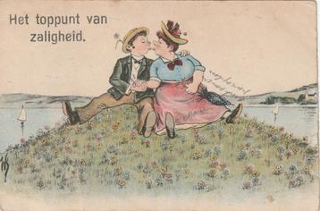 HUMOR ONDEUGEND DAME UIT 1917 MOOIE ZEER OUDE KAART KJ51 beschikbaar voor biedingen