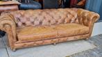 Vintage Chesterfield sofa / bank + GRATIS BEZORGING, Chesterfield, Rechte bank, Gebruikt, Leer
