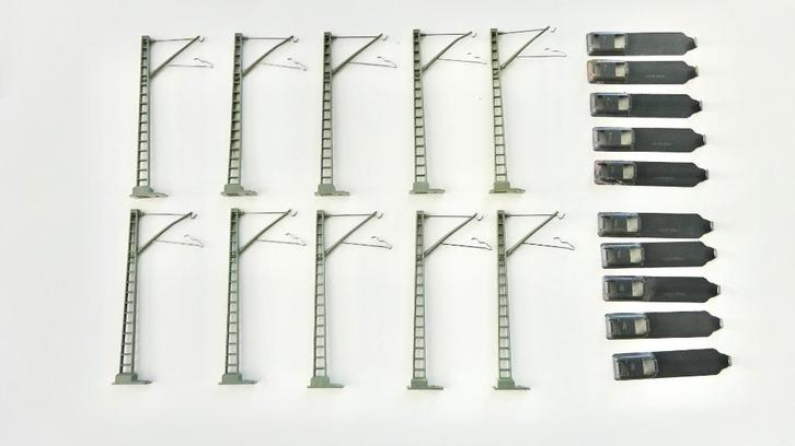 Marklin bovenleidingmasten voor C rails, Hobby en Vrije tijd, Modeltreinen | H0, Zo goed als nieuw, Rails, Gelijkstroom of Wisselstroom