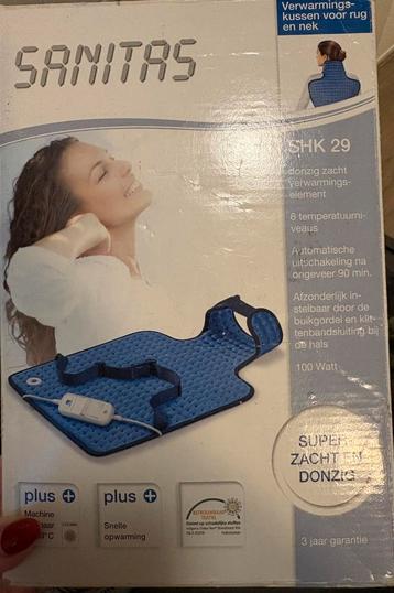 Warmtekussen voor rug en nek kleur blauw beschikbaar voor biedingen