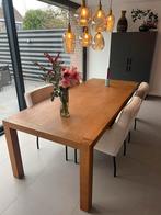 Massief houten eettafel, zware kwaliteit, 240x100x70/77, Huis en Inrichting, Tafels | Eettafels, Ophalen, 200 cm of meer, 50 tot 100 cm