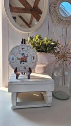 Vintage sierbordje, Weimar porselein, bordje met bloemmotief, Gebruikt, Vintage, Ophalen of Verzenden, Nvt