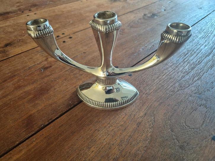 Zilveren kandelaar 835 2e gehalte, Antiek en Kunst, Antiek | Goud en Zilver, Zilver, Ophalen of Verzenden