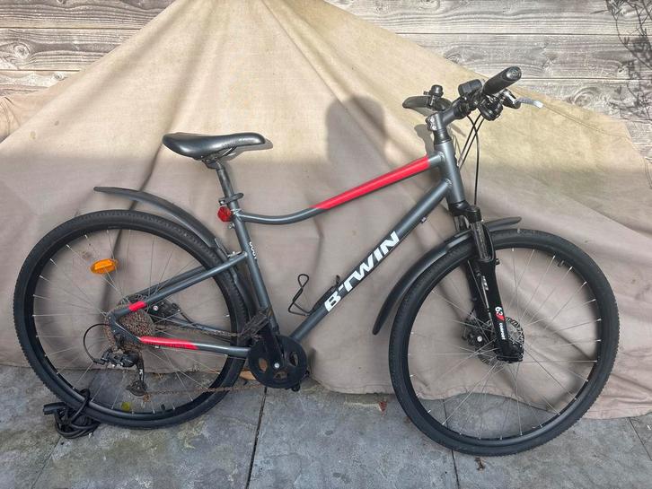 B'Twin Riverside 500 - Fijne hybride fiets, Fietsen en Brommers, Fietsen | Heren | Herenfietsen, Gebruikt, Overige merken, 53 tot 57 cm