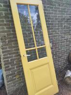 Paneeldeur met raampjes, Doe-het-zelf en Verbouw, Ophalen, Gebruikt, Minder dan 80 cm, Binnendeur