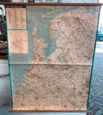Schoolplaat vintage oude landkaart van Nederland, Antiek en Kunst, Antiek | Schoolplaten, Ophalen of Verzenden
